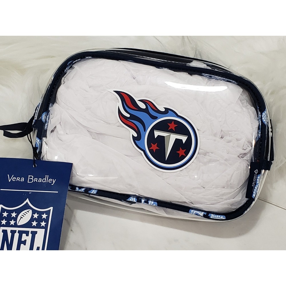 Vera Bradley NFL Belt Bag Clear Tennessee Titans Navy Blue Bandana 7.5"x4.75"x2"